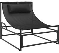 vidaXL Chaise longue de jardin Anthracite 87x74x73 cm Acier et Textilène