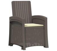 vidaXL Chaise longue de jardin aspect rotin, gris clair et crème, PP