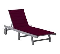 vidaXL Chaise longue de jardin - Gris