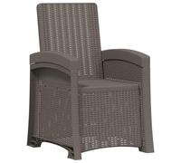 vidaXL Chaise longue de jardin imitation rotin, gris clair, PP