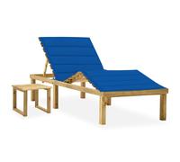 vidaXL Chaise longue de jardin - Pin imprégné