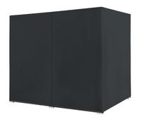 vidaXL Outdoor-Lounge-Lit avec rideaux Poly rotin Gris