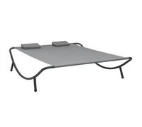 vidaXL Chaise longue d'extérieur Tissu Anthracite 48076