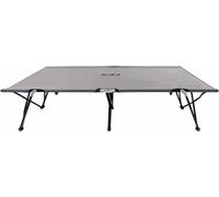 vidaXL Chaise longue double pliable acier gris H 40 x L 193 cm non empilable