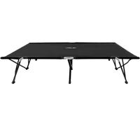 vidaXL Chaise longue double Pliable Noir Acier