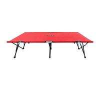 vidaXL Chaise longue double pliante rouge acier
