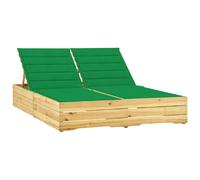 VIDAXL Chaise longue double - Vert