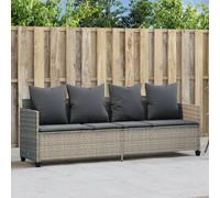 VIDAXL Chaise longue en résine grise