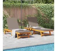 Vidaxl Transat - Lot de 2 - Acacia Marron marron