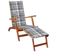 VIDAXL Chaise longue extérieur avec coussin