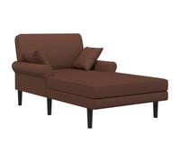 vidaXL Chaise Longue Marron Simili Cuir
