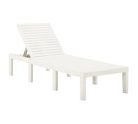 vidaXL Bain de soleil plastique blanc