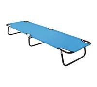 vidaXL Chaise longue pliante acier bleu turquoise