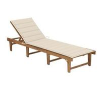 vidaXL Bain de soleil pliable avec support Acacia massif