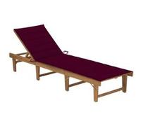vidaXL Bain de soleil pliable avec support Acacia massif