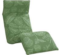 vidaXL Chaise longue Pliable Motif Feuilles 175x54x8,5 cm Tissu Oxford