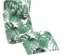 vidaXL Chaise longue Pliable Motif Feuilles 175x54x8,5 cm Tissu Oxford