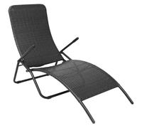 VIDAXL Chaise longue pliable - Résine tressée