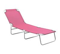 vidaXL Chaise longue pliable - Rose