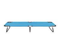 vidaXL Chaise longue pliante acier bleu turquoise