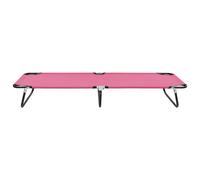 vidaXL Chaise longue pliante Acier Rose