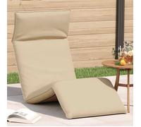 vidaXL Chaise longue pliante beige 175x54x8,5 cm tissu oxford 4019749