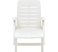 vidaXL Chaise longue pliante plastique blanc