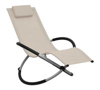 vidaXL Chaise Longue pour Enfants Chaise Longue de Jardin Chaise Longue de Patio Chaise Longue de Terrasse Arrière-Cour Extérieur Balcon Acier Crème