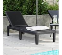 vidaXL Chaise longue réglable en 4 positions 155,5x57x28 cm Polypropylène