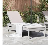 vidaXL Chaise longue bain de soleil, dossier réglable, gris 186x60x29 cm, PP