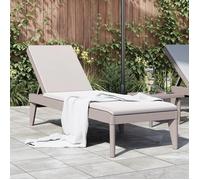 vidaXL Chaise longue Cappuccino-Brun 186x60x29 cm PP