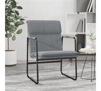 vidaXL Chaise longue – Siège à dossier rembourré, pied antidérapant – Tissu gris clair 55x64x80 cm