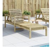 vidaXL Chaise longue 199,5x62x55 cm Bois de pin imprégné