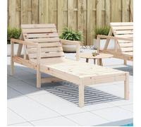 vidaXL Chaise Longue, Transat avec Dossiers Réglables et Accourdoirs, Bain de Soleil Jardin Piscine Terrasse Extérieur, Bois 832538