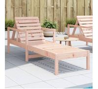 vidaXL Chaise longue Bain de soleil Bois massif Douglas 832541, dossiers réglables et accoudoirs