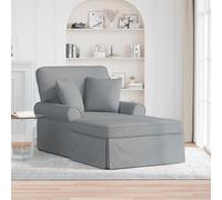 vidaXL Chaise lounge avec jupe Gris clair 91 x 157 x 91 cm tissu