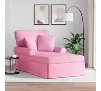 vidaXL Chaise lounge avec jupe Rose 91 x 157 x 91 cm tissu