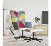 vidaXL Chaise Patchwork avec Repose-Pied