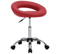 Vidaxl Chaise pivotante à dîner - Rouge bordeaux similicuir
