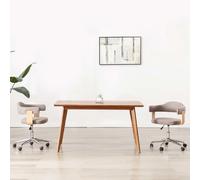 vidaXL Chaise pivotante à manger - Taupe