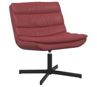 vidaXL Chaise pivotante Bordeaux 63 x 75 x 76 cm PU, Fauteuil pivotant Moderne, siège d'intérieur résistant, Lounge décontracté, Confort à la Maison, Cuir Doux Relaxant