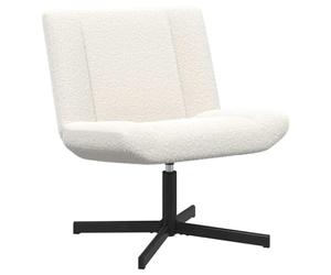 vidaXL Chaise pivotante Crème 63 x 75 x 76 cm Peau de Mouton | Super confortable, Tissu qui résiste aux taches, construction solide, Top pour lire et étudier