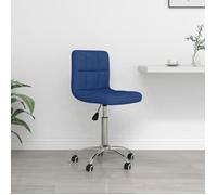 vidaXL Chaise pivotante de bureau Bleu Tissu