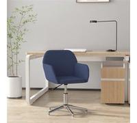 vidaXL Chaise pivotante de bureau Bleu Tissu