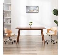Vidaxl Chaise pivotante de bureau - Crème