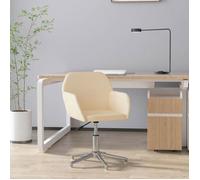 vidaXL Chaise pivotante de bureau Crème Tissu344711 G