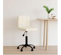 vidaXL Chaise Pivotante de Bureau Siège de Bureau Chaise d'Ordinateur Chaise Ergonomique Salon Chambre Maison Intérieur Crème Velours