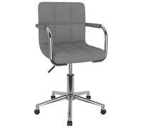 vidaXL Chaise pivotante de bureau Gris clair Tissu