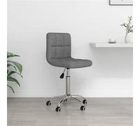 VIDAXL Chaise de bureau pivotante - Gris clair
