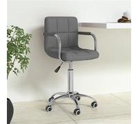 Vidaxl Chaise pivotante de bureau - Gris clair